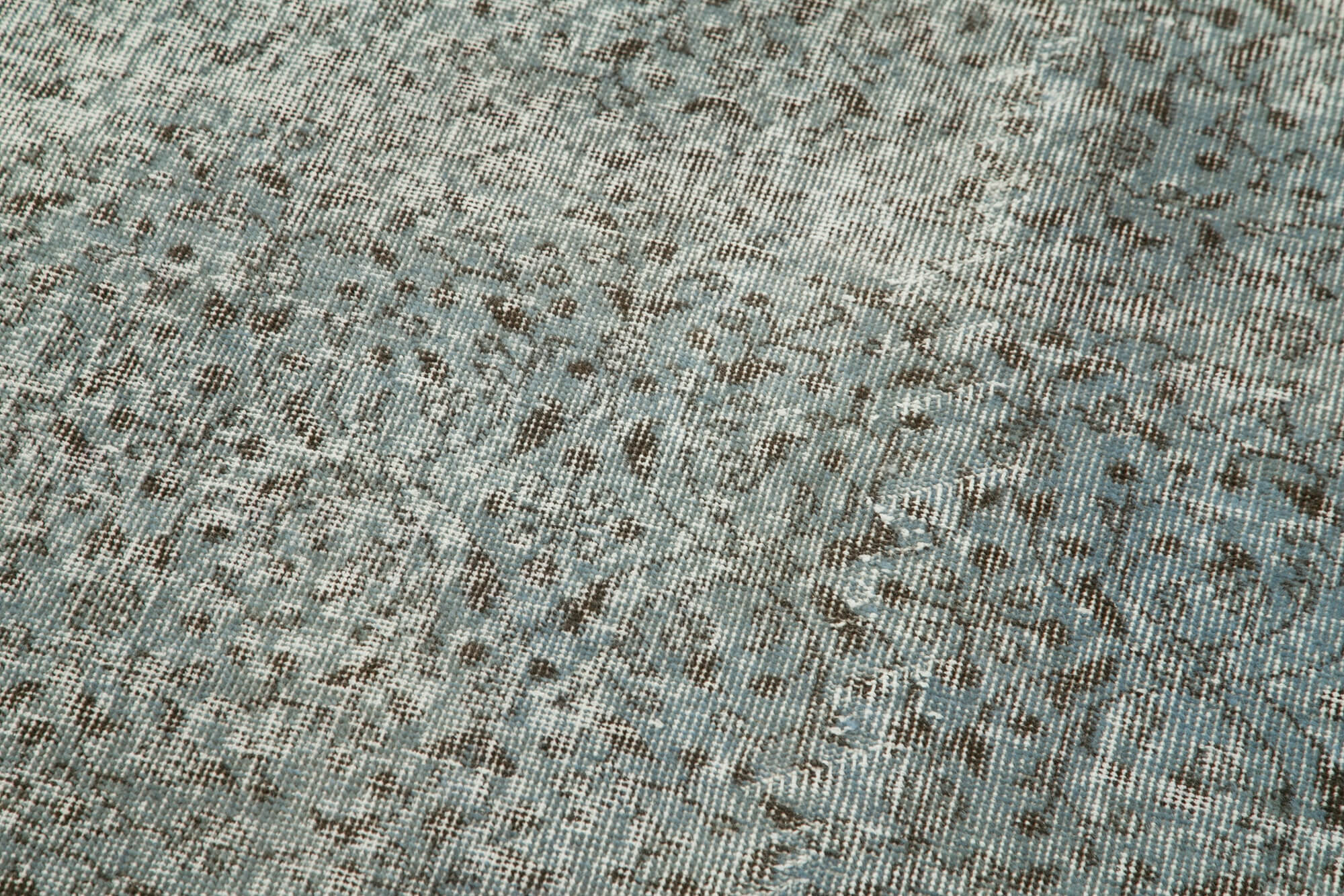 Handmade Vintage Area Rug – Overdyed Blue Rug | Turkish Vintage Carpet 2'7''x9'10''