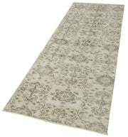 Handmade Vintage Area Rug – Overdyed Wool Rug | Turkish Hand Knotted Cotton Weave 2'11"x9'0"