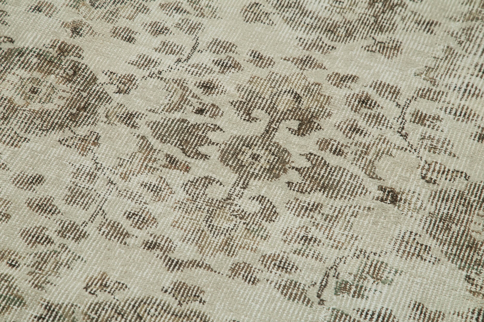 Handmade Vintage Area Rug – Overdyed Wool Rug | Turkish Hand Knotted Cotton Weave 2'11"x9'0"