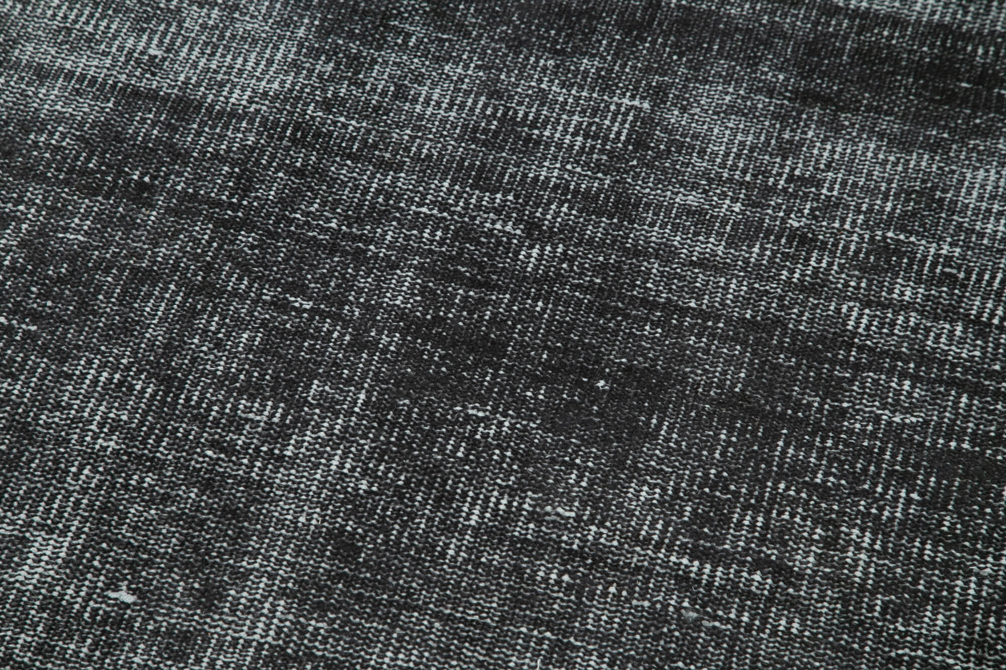 Handmade Vintage Area Rug – Overdyed Wool Rug Black 2'8''x9'8'' Cotton Wool Carpet