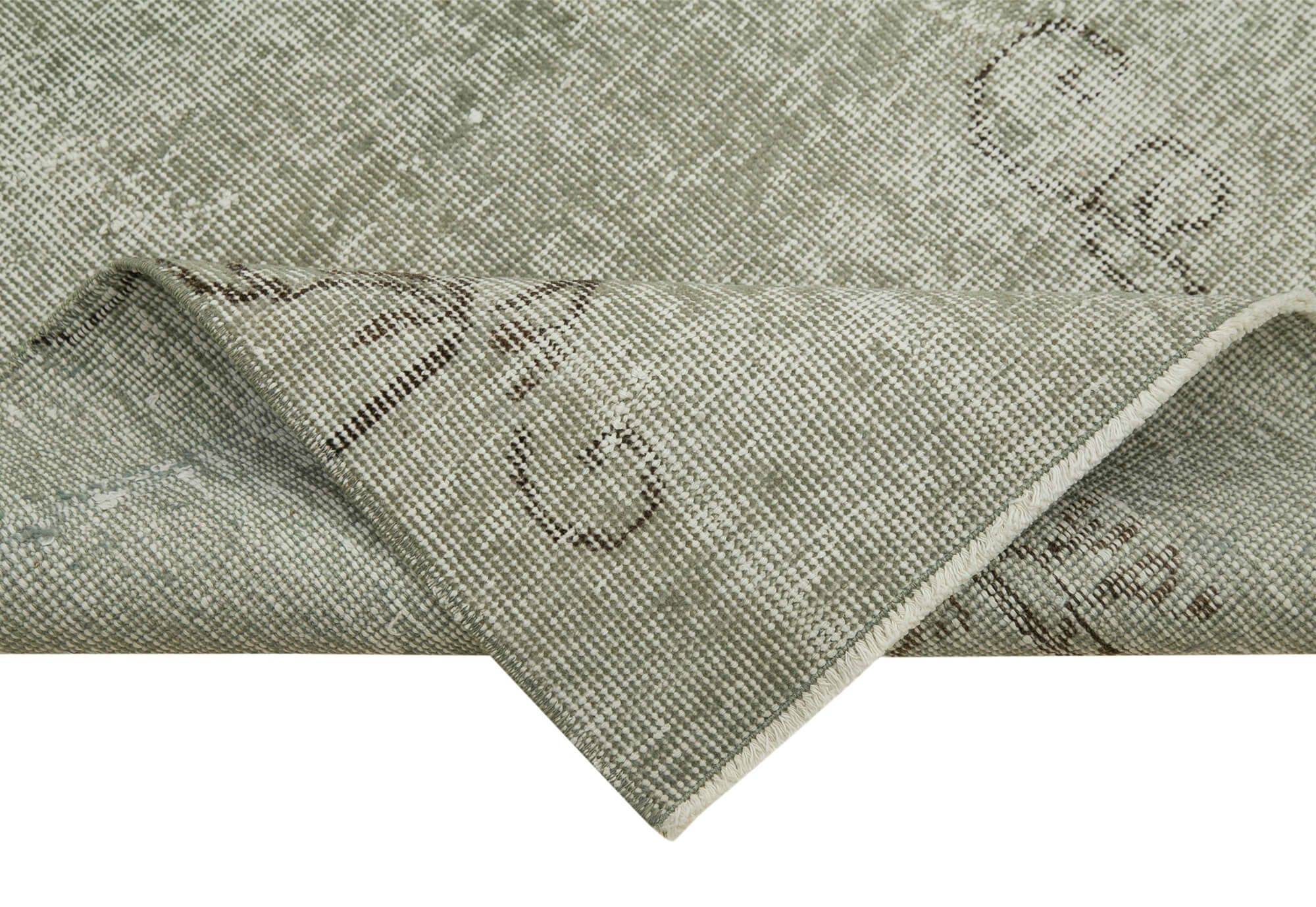 Vintage Wool Area Rug – Handmade Overdyed Blue Turkish Hand Knotted Carpet 2'8''x10'2''