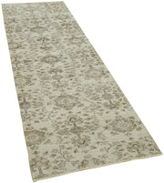 Handmade Vintage Area Rug | Soft Cotton Woven Rug, Durable Wool Floor Covering 2'8'' x 8'11''