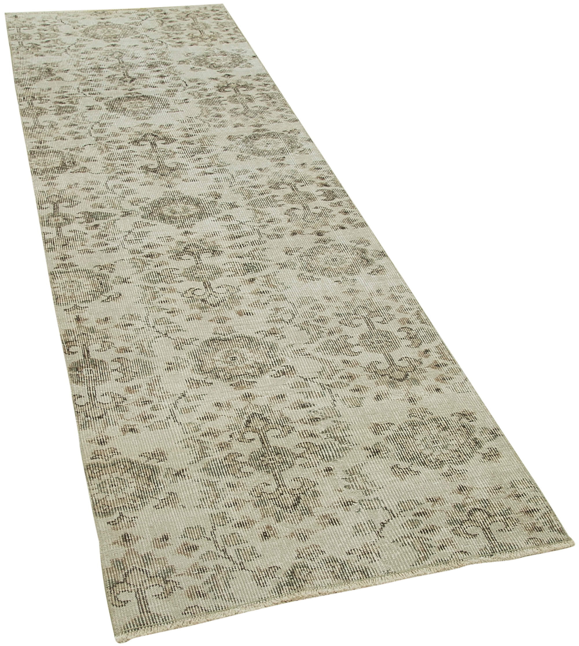 Handmade Vintage Area Rug | Soft Cotton Woven Rug, Durable Wool Floor Covering 2'8'' x 8'11''
