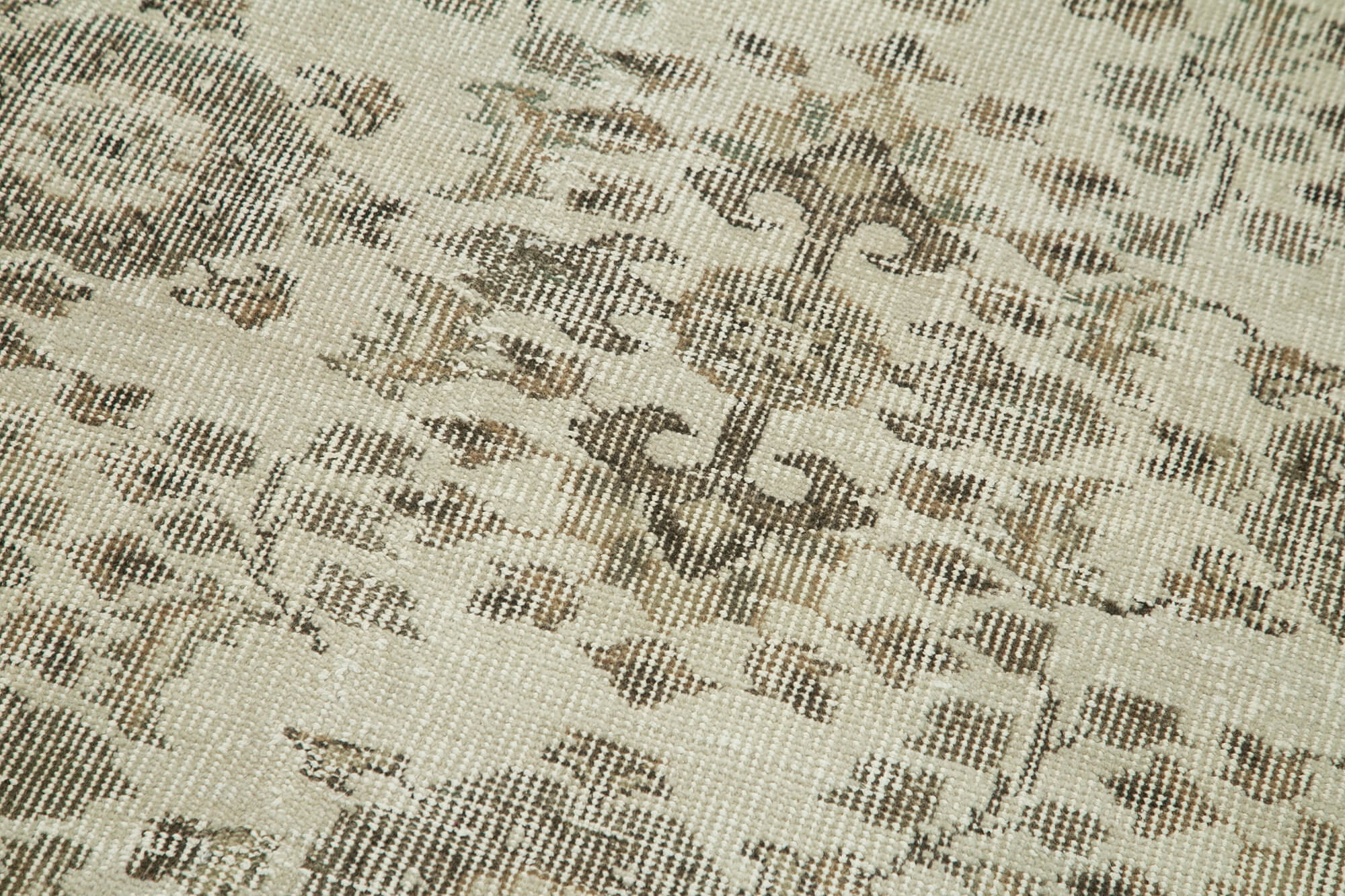 Handmade Vintage Area Rug | Soft Cotton Woven Rug, Durable Wool Floor Covering 2'8'' x 8'11''