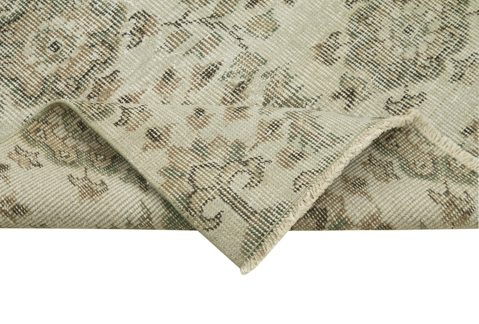 Handmade Vintage Area Rug | Soft Cotton Woven Rug, Durable Wool Floor Covering 2'8'' x 8'11''