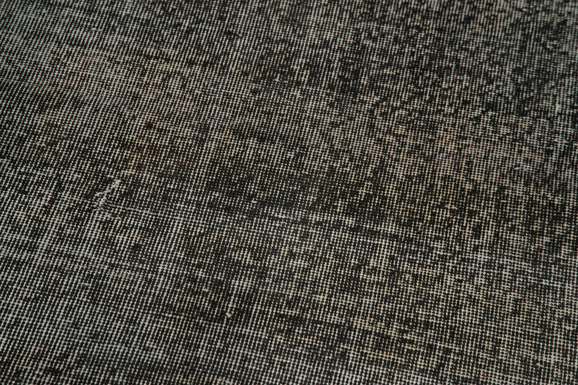 Handmade Vintage Area Rug – Overdyed Wool Rug | Black Cotton Wool Carpet 2'8''x10'1''