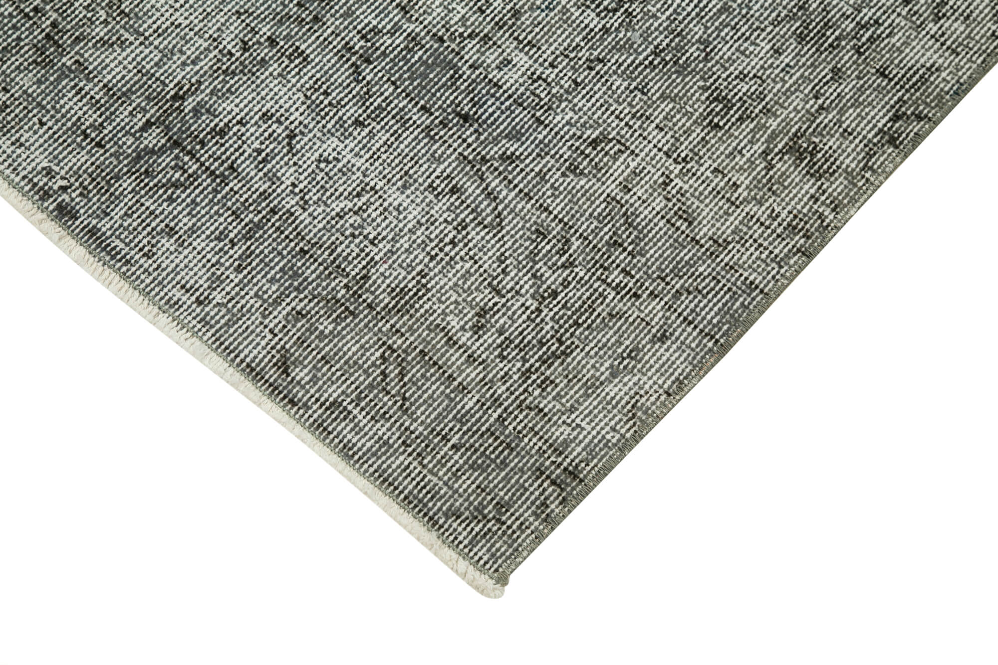 Vintage Handmade Area Rug - Overdyed Blue Turkish Cotton Wool Carpet 3'0'' x 10'3''