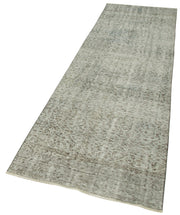 Handmade Vintage Area Rug – Overdyed Wool, Blue 3'x10' Durable Handmade Rug
