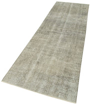 Handmade Area Rug – Overdyed Vintage Wool Cotton Carpet 3'x10'6'' | Turkish Hand Woven