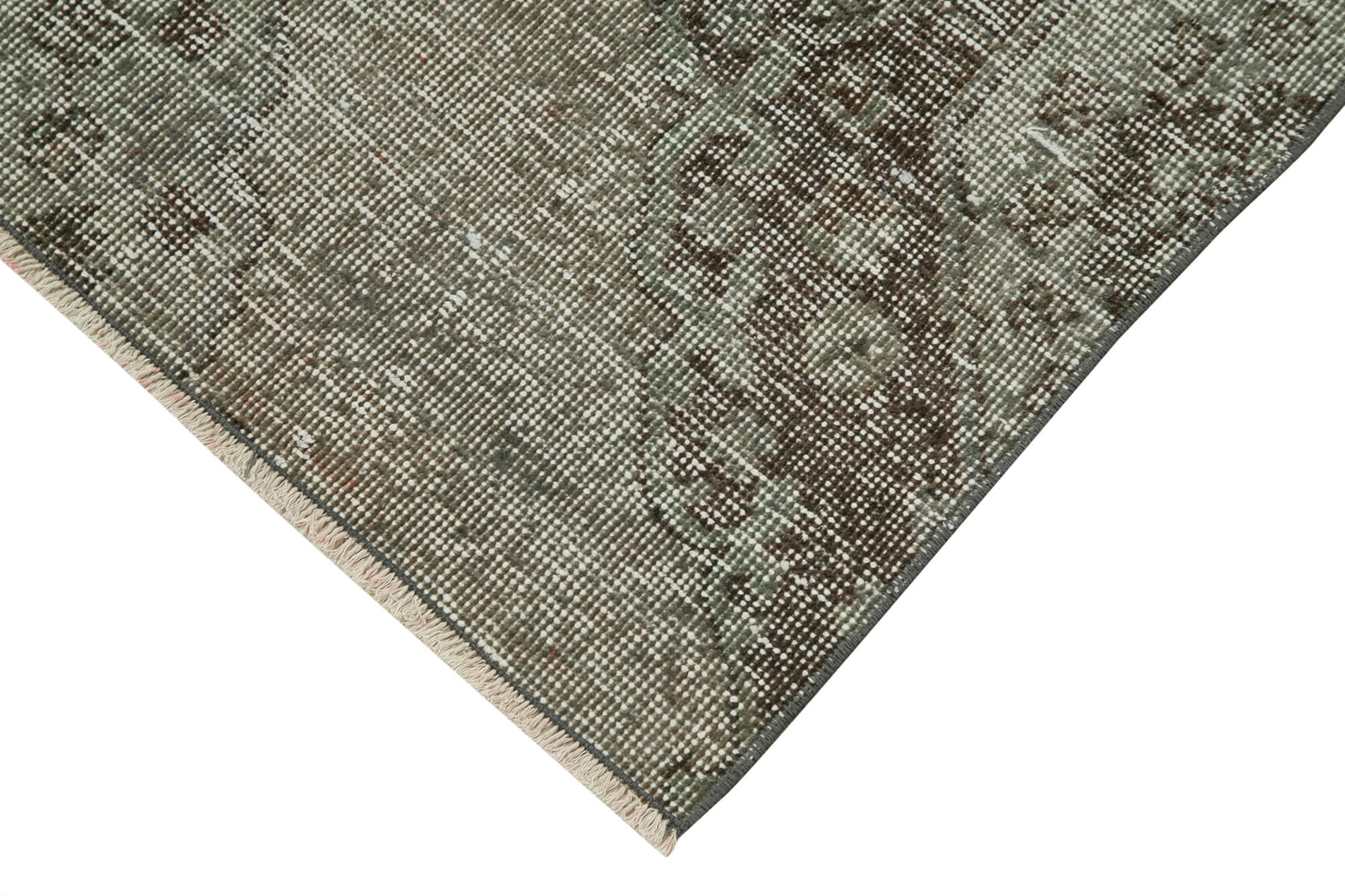 Handmade Vintage Area Rug – Overdyed Wool Rug | Turkish Hand Knotted Carpet 2'4''x11'7''