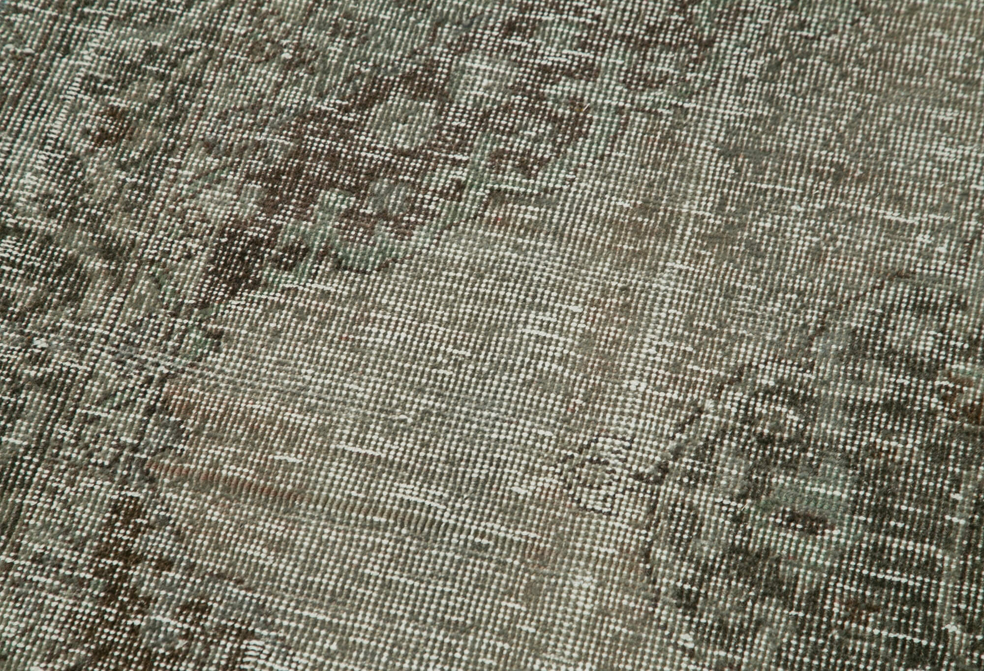 Handmade Vintage Area Rug – Overdyed Wool Rug | Turkish Hand Knotted Carpet 2'4''x11'7''