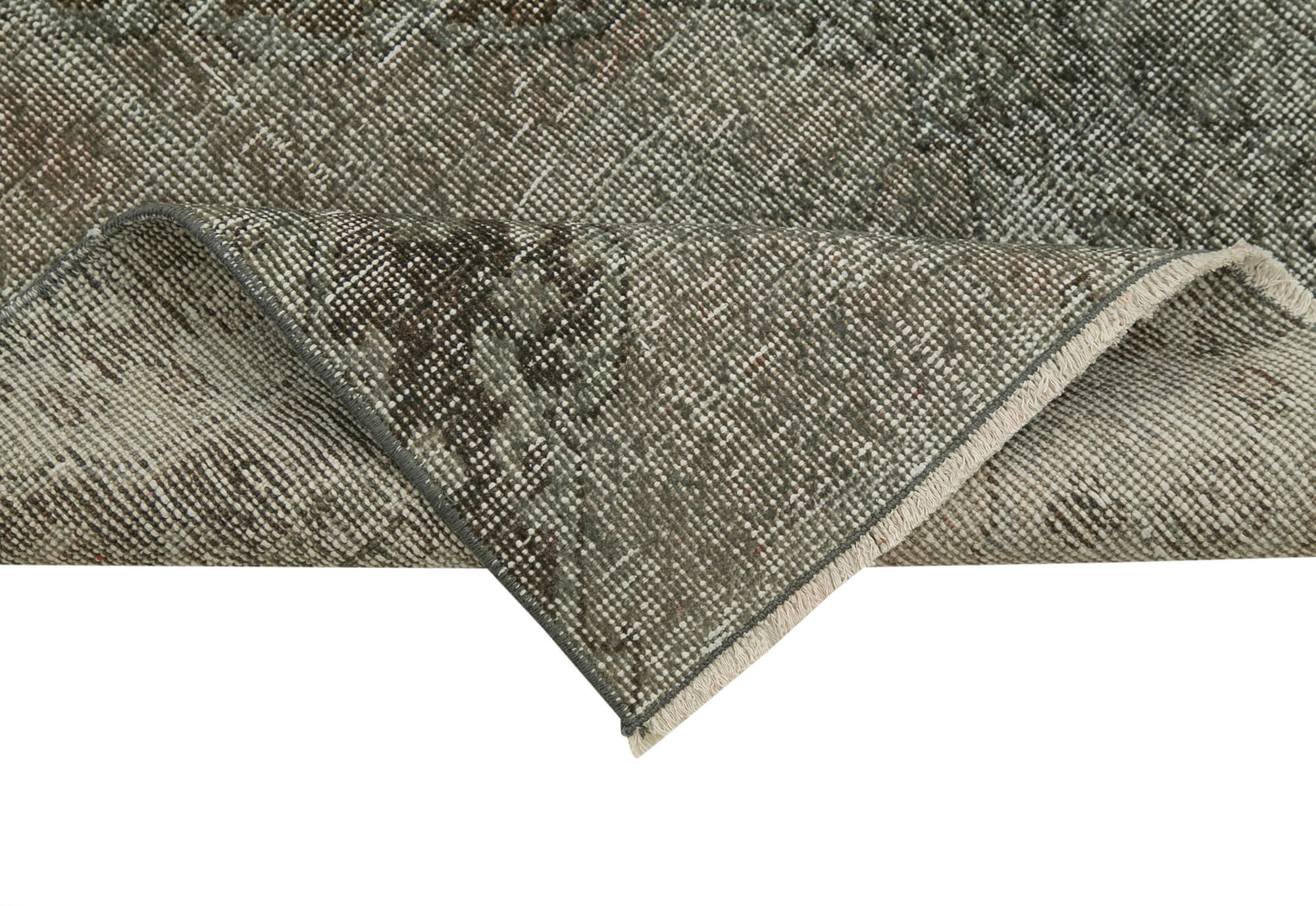 Handmade Vintage Area Rug – Overdyed Wool Rug | Turkish Hand Knotted Carpet 2'4''x11'7''