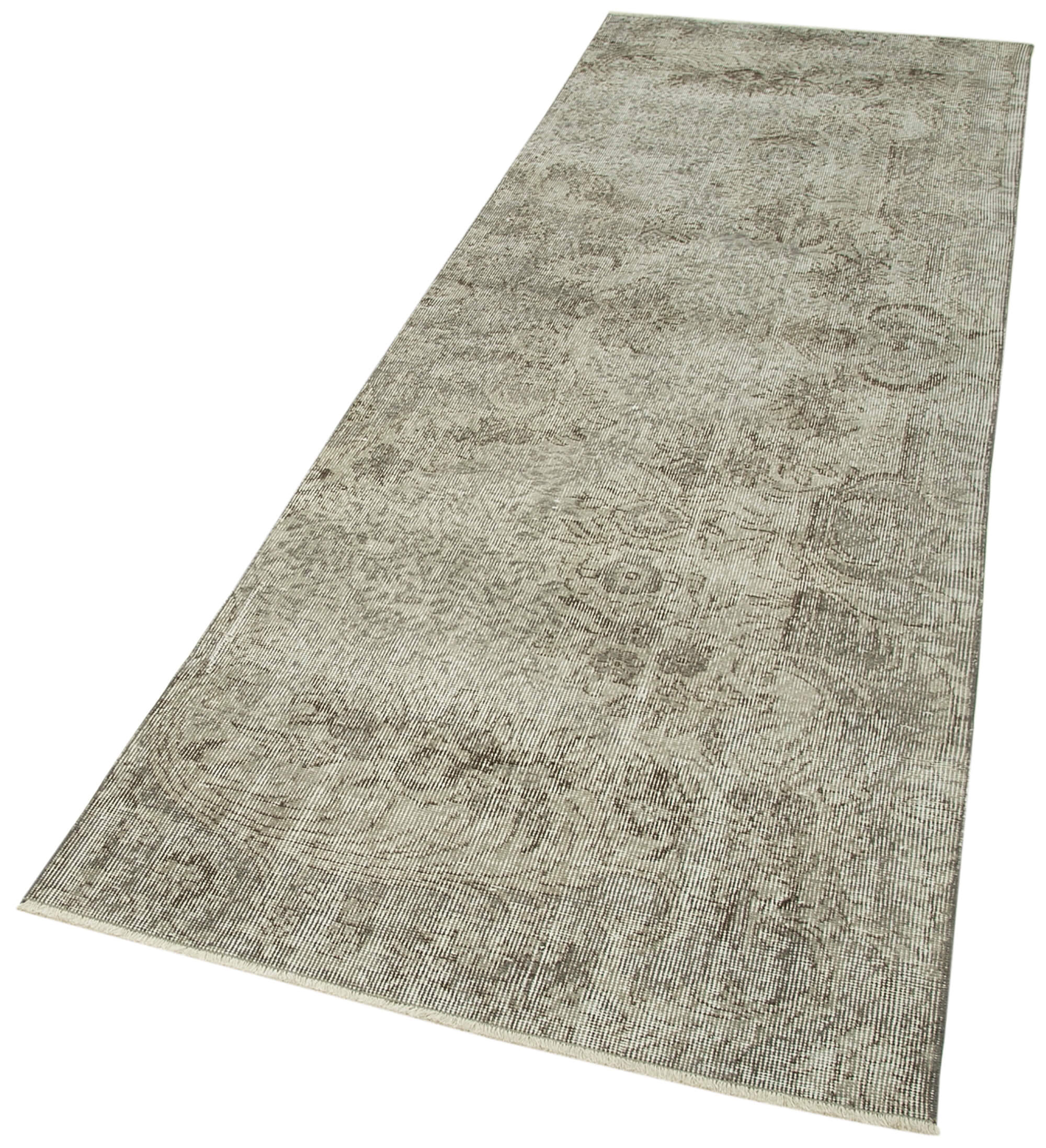 Handmade Vintage Area Rug – Overdyed Wool & Cotton, Turkish Hand Knotted Carpet 3'1'' x 9'9''