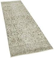 Handmade Wool Area Rug – Overdyed Beige Vintage Cotton Rug 2'8''x8'11''