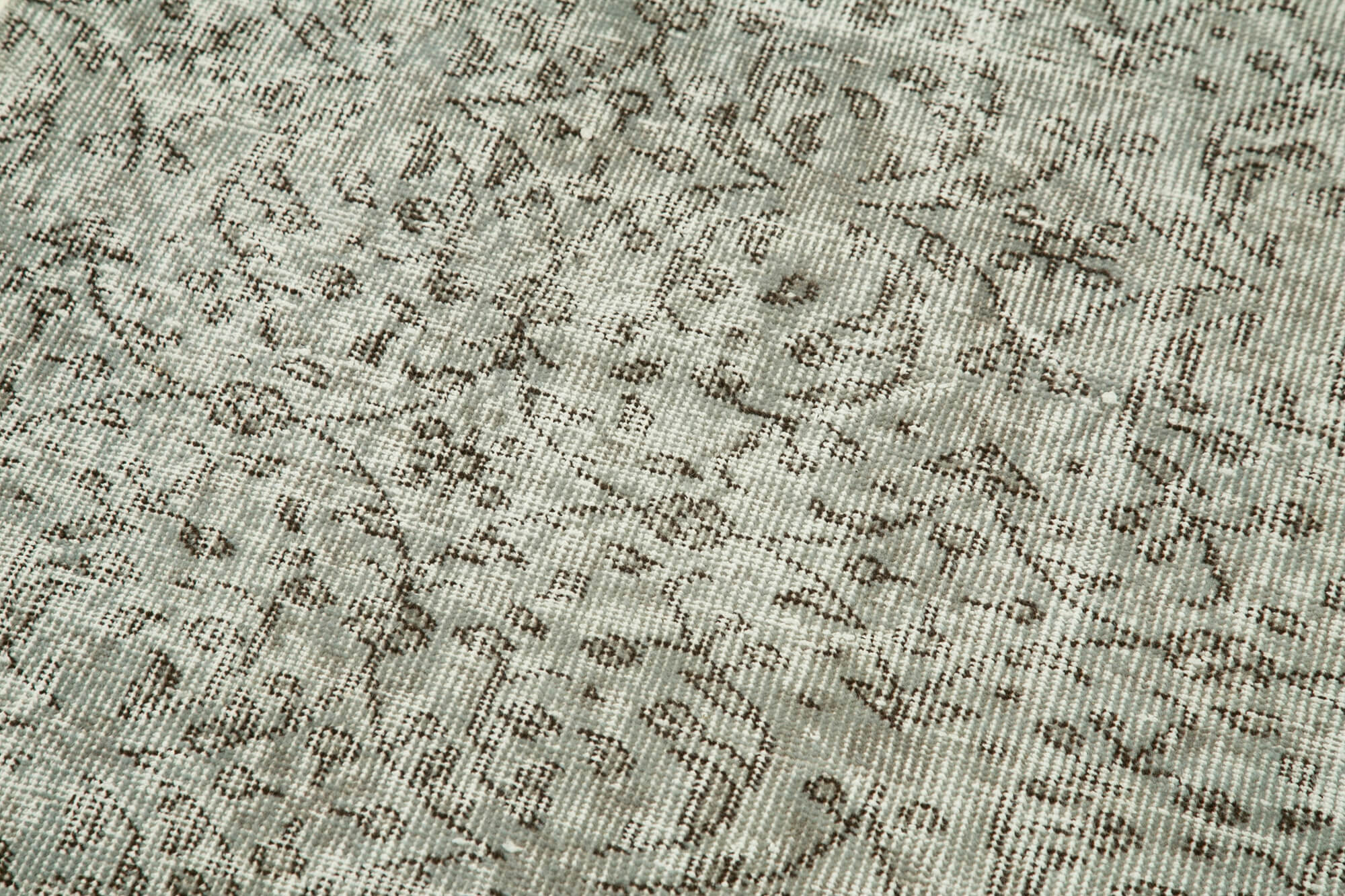 Vintage Wool Area Rug – Handmade Overdyed Vintage Carpet 2'8'' x 9'11'' Grey Runner