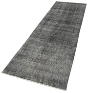 Handmade Vintage Area Rug – Overdyed Wool Rug | Cotton Wool Carpet 2'9'' x 9'10''