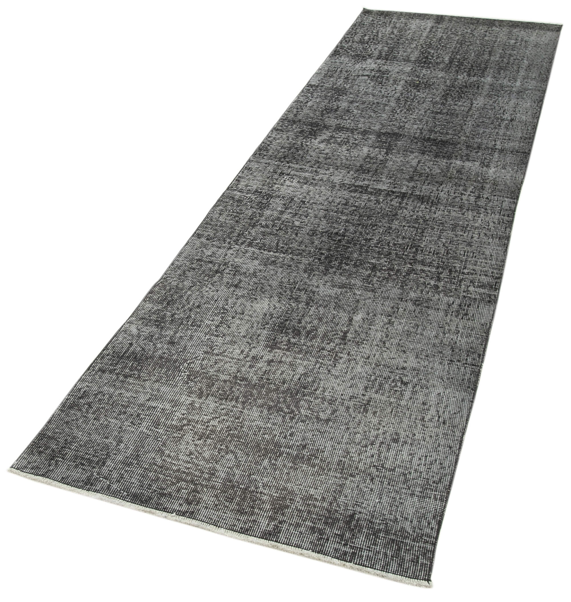 Handmade Vintage Area Rug – Overdyed Wool Rug | Cotton Wool Carpet 2'9'' x 9'10''