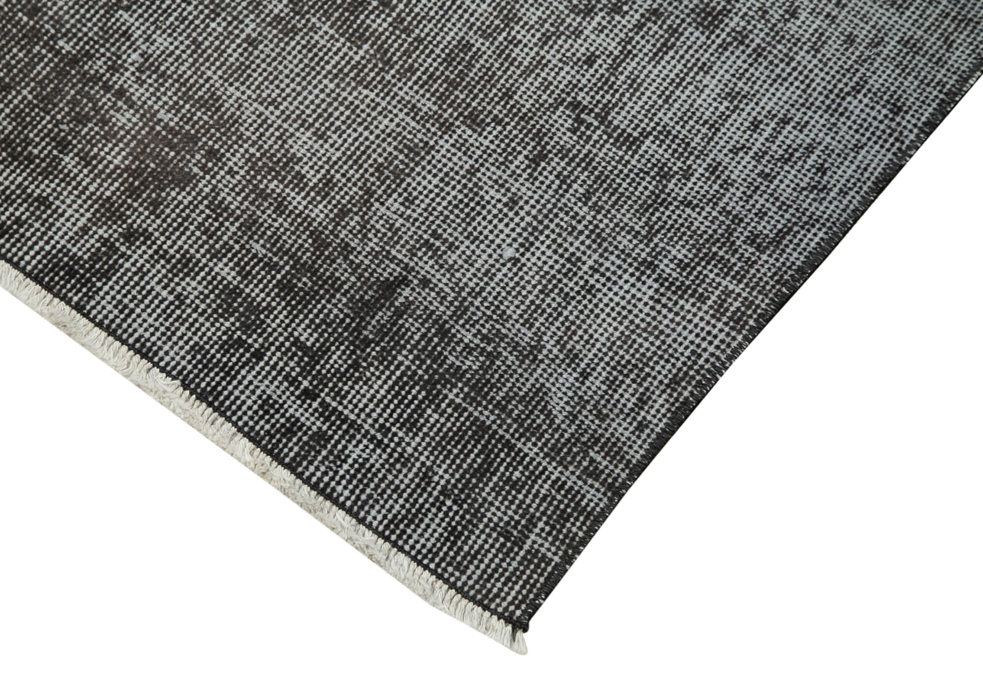 Handmade Vintage Area Rug – Overdyed Wool Rug | Cotton Wool Carpet 2'9'' x 9'10''