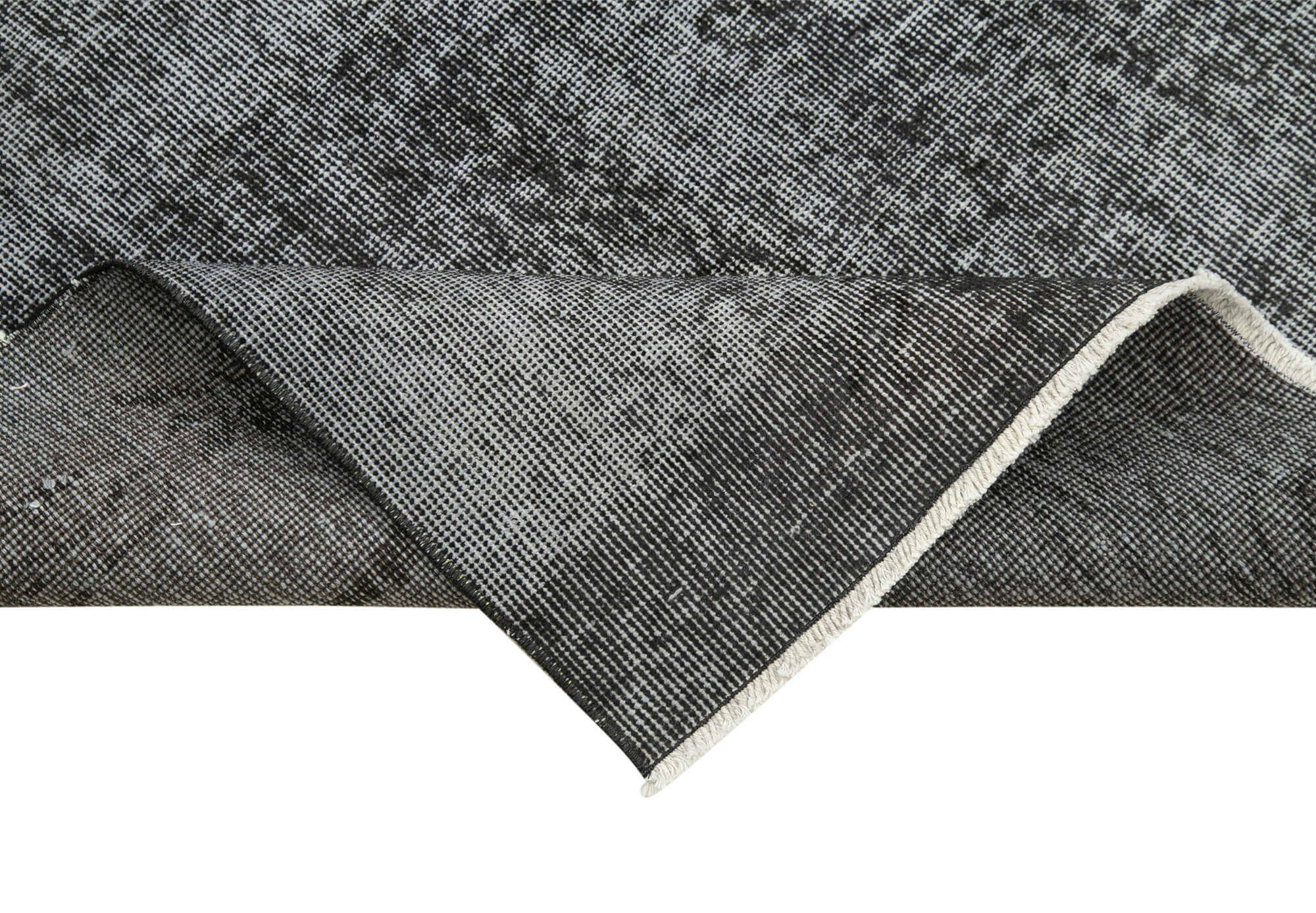 Handmade Vintage Area Rug – Overdyed Wool Rug | Cotton Wool Carpet 2'9'' x 9'10''