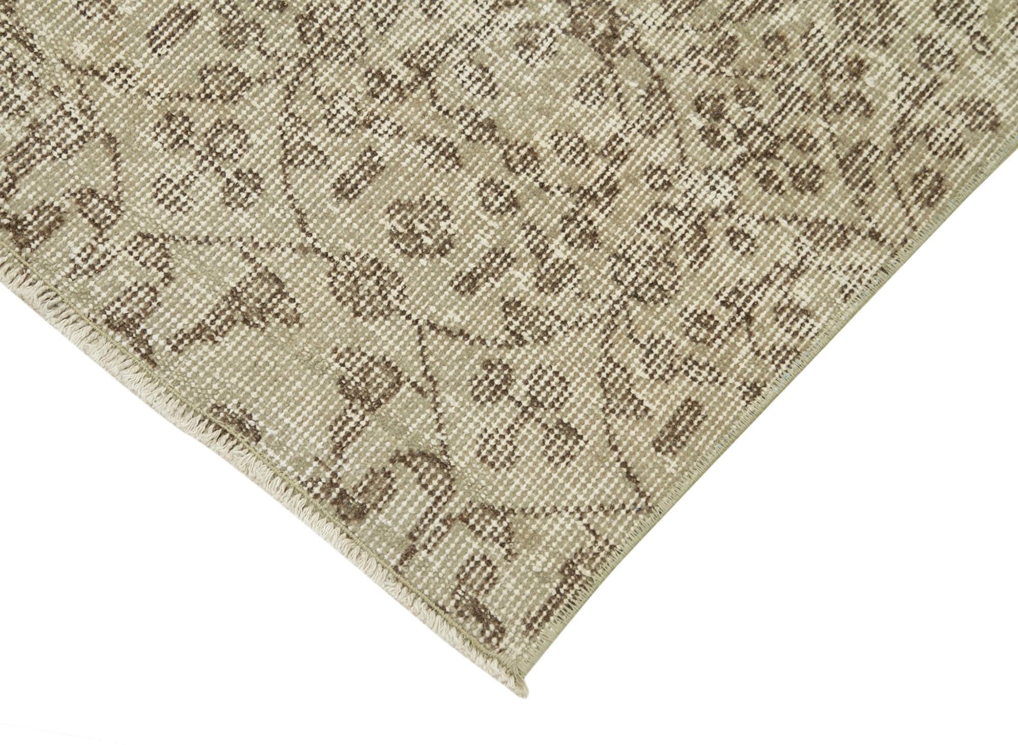 Handmade Vintage Area Rug – Overdyed Wool Rug, 3x10 Natural Fiber Carpet