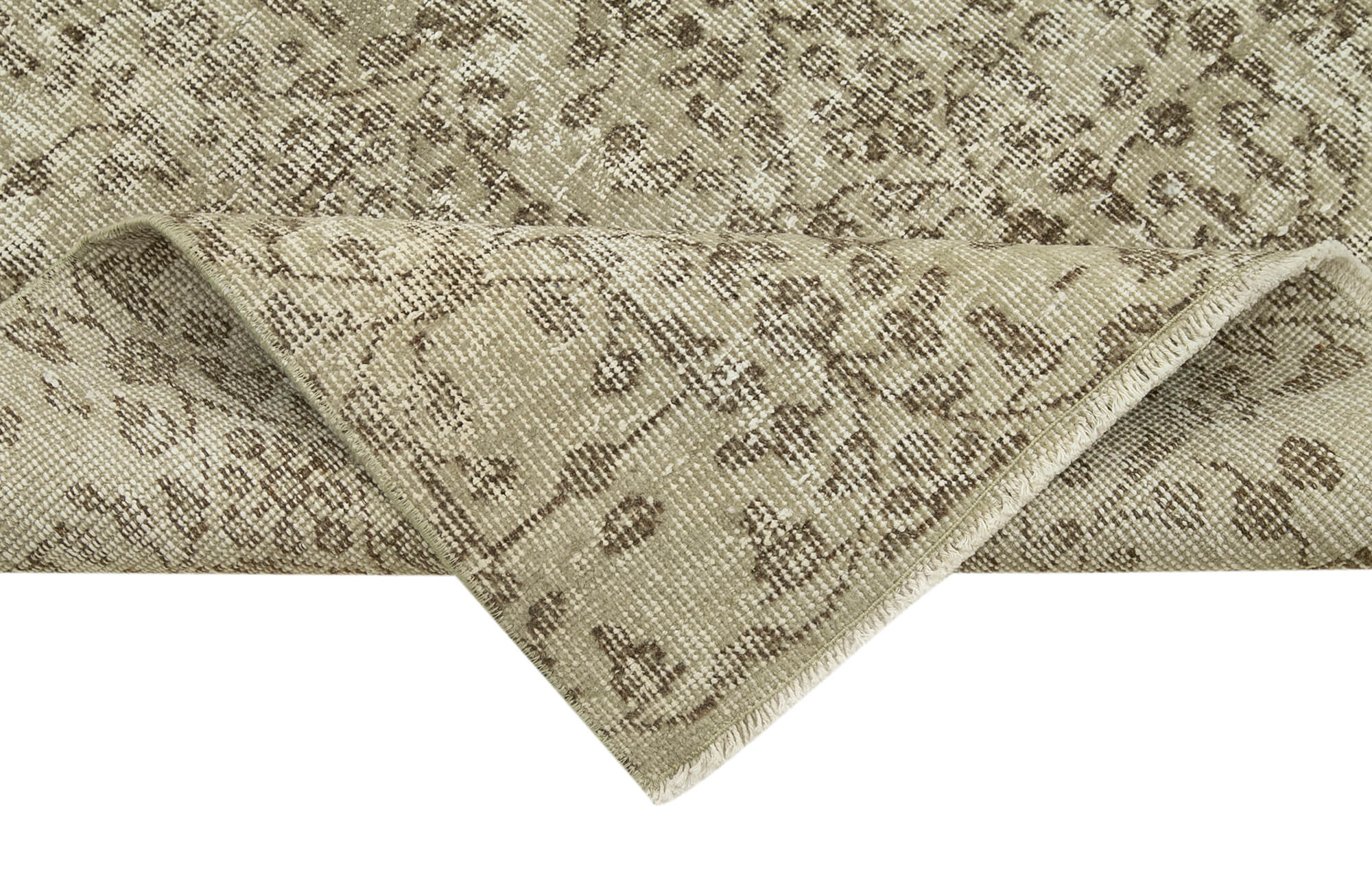 Handmade Vintage Area Rug – Overdyed Wool Rug, 3x10 Natural Fiber Carpet