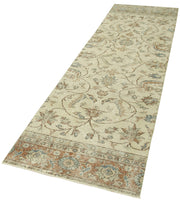 Handmade Vintage Area Rug – Overdyed Vintage Rug Cotton Wool Carpet 2'8''x9'7''