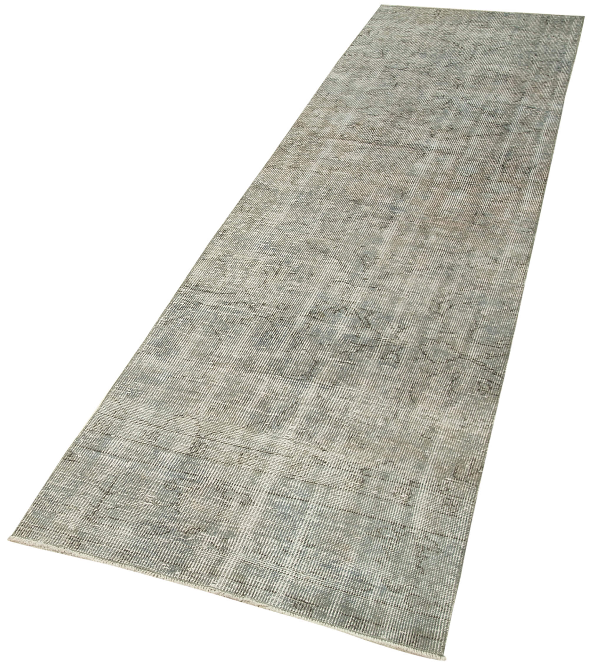 Handmade Area Rug – Overdyed Wool Carpet 2'8'' x 9'11'' | Vintage Cotton Rug