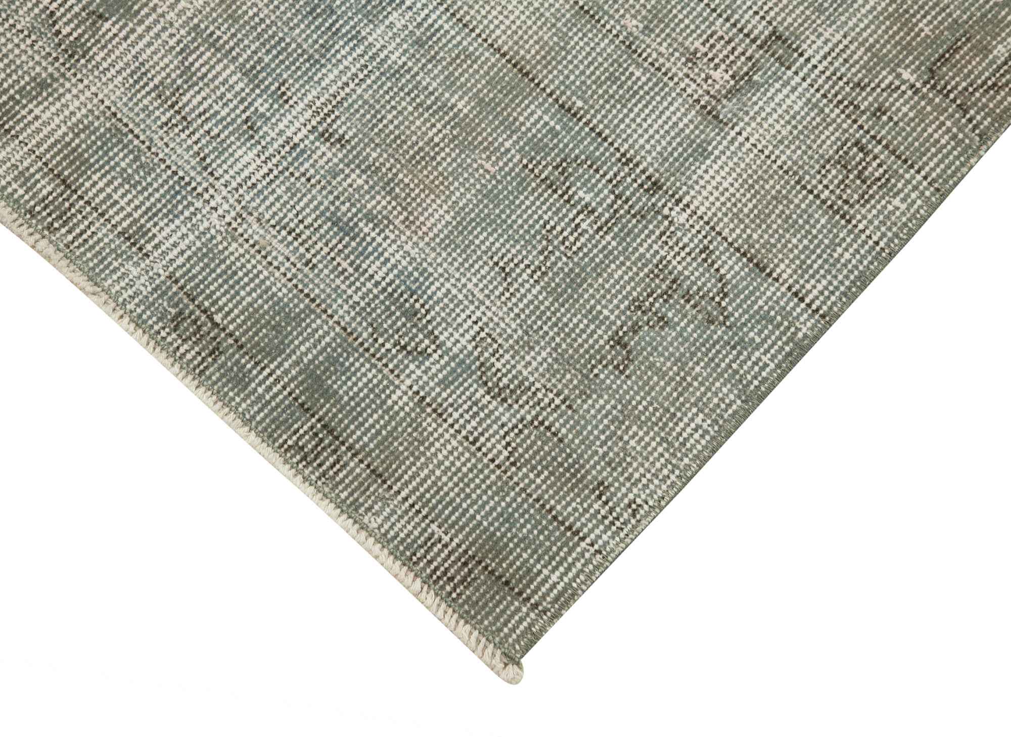 Handmade Area Rug – Overdyed Wool Carpet 2'8'' x 9'11'' | Vintage Cotton Rug