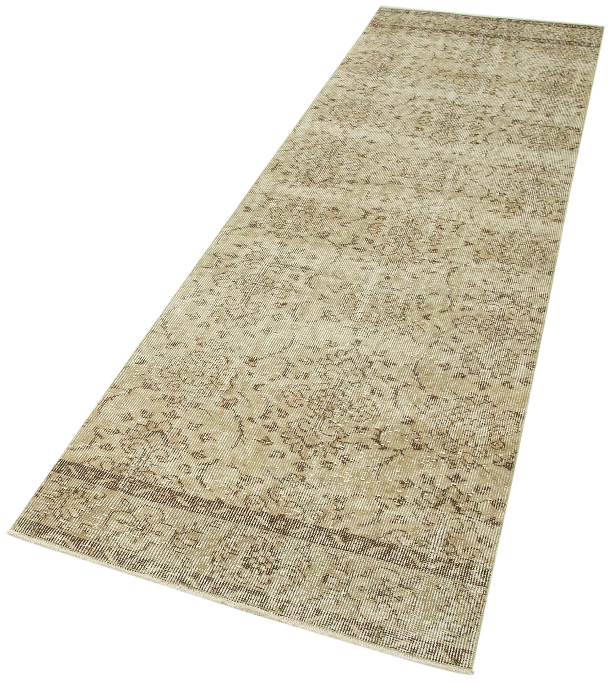 Vintage Wool Area Rug – Hand Woven Vintage Rug Overdyed Wool Carpet 2'8''x9'2''