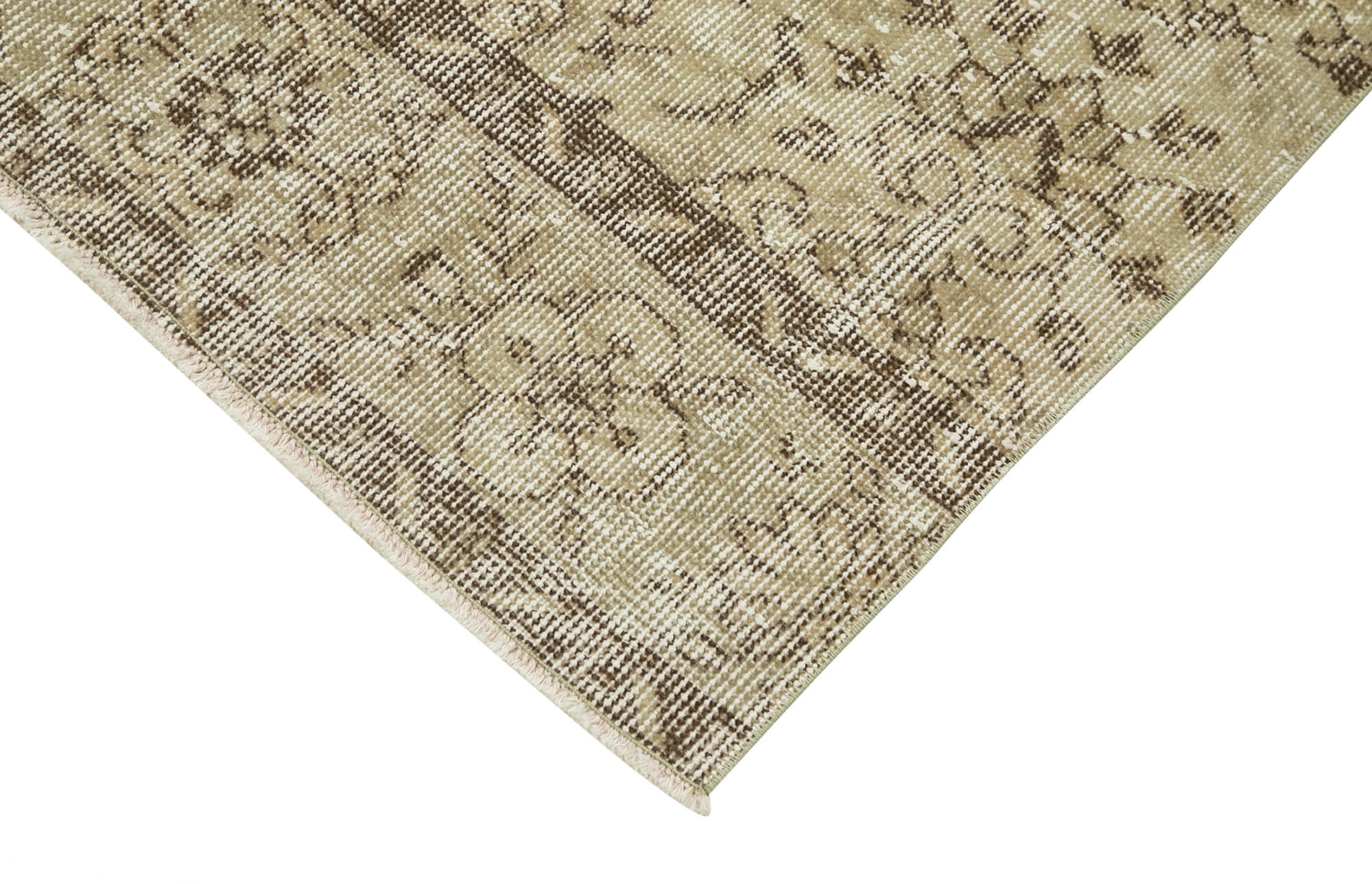Vintage Wool Area Rug – Hand Woven Vintage Rug Overdyed Wool Carpet 2'8''x9'2''
