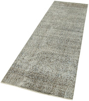 Handmade Vintage Area Rug – Overdyed Blue Rug | Cotton Wool Carpet 2'7''x9'3''
