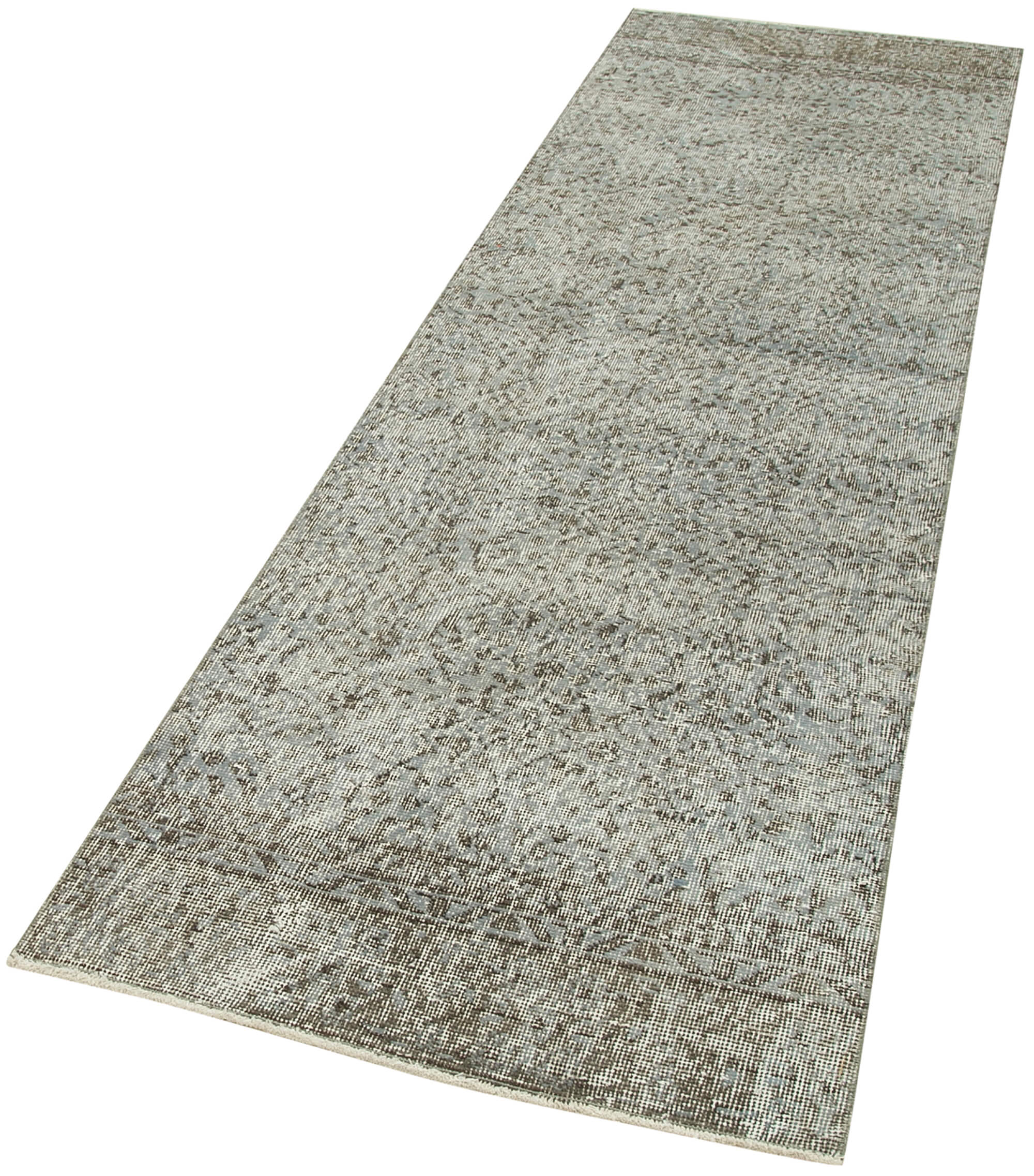 Handmade Vintage Area Rug – Overdyed Blue Rug | Cotton Wool Carpet 2'7''x9'3''