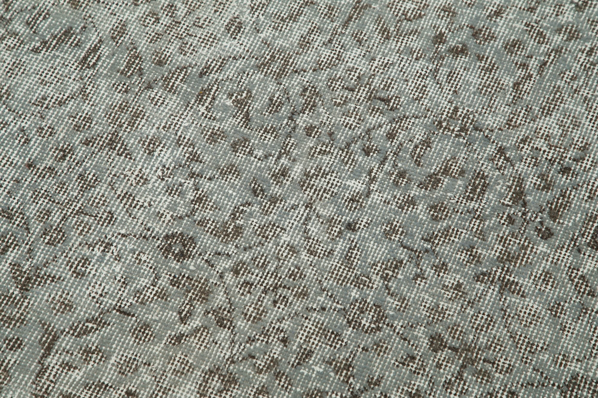 Handmade Vintage Area Rug – Overdyed Blue Rug | Cotton Wool Carpet 2'7''x9'3''