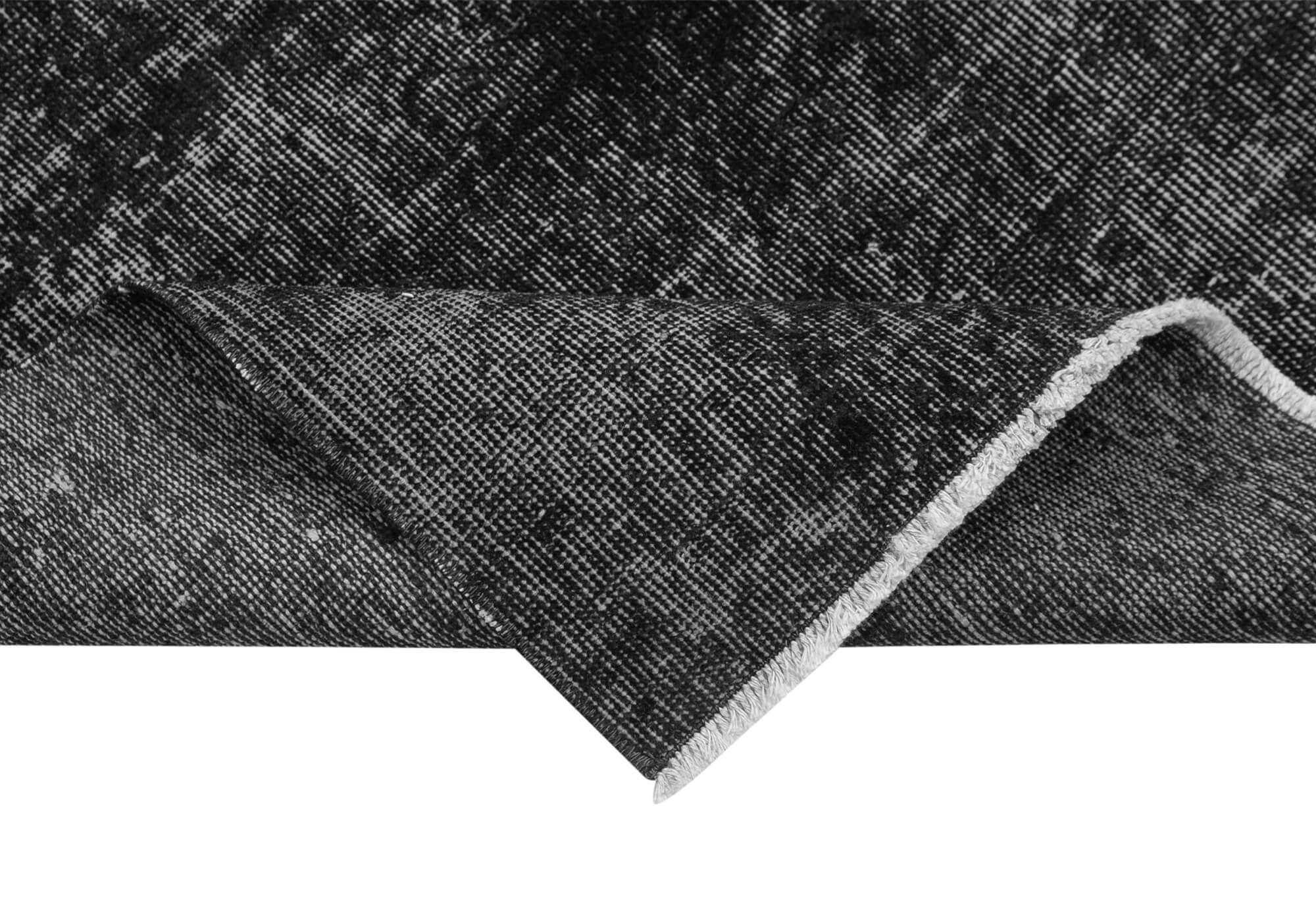 Vintage Area Rug - Handmade Wool Rug, Overdyed Black Rug 2'8''x10'2'' | Turkish Hand Knotted