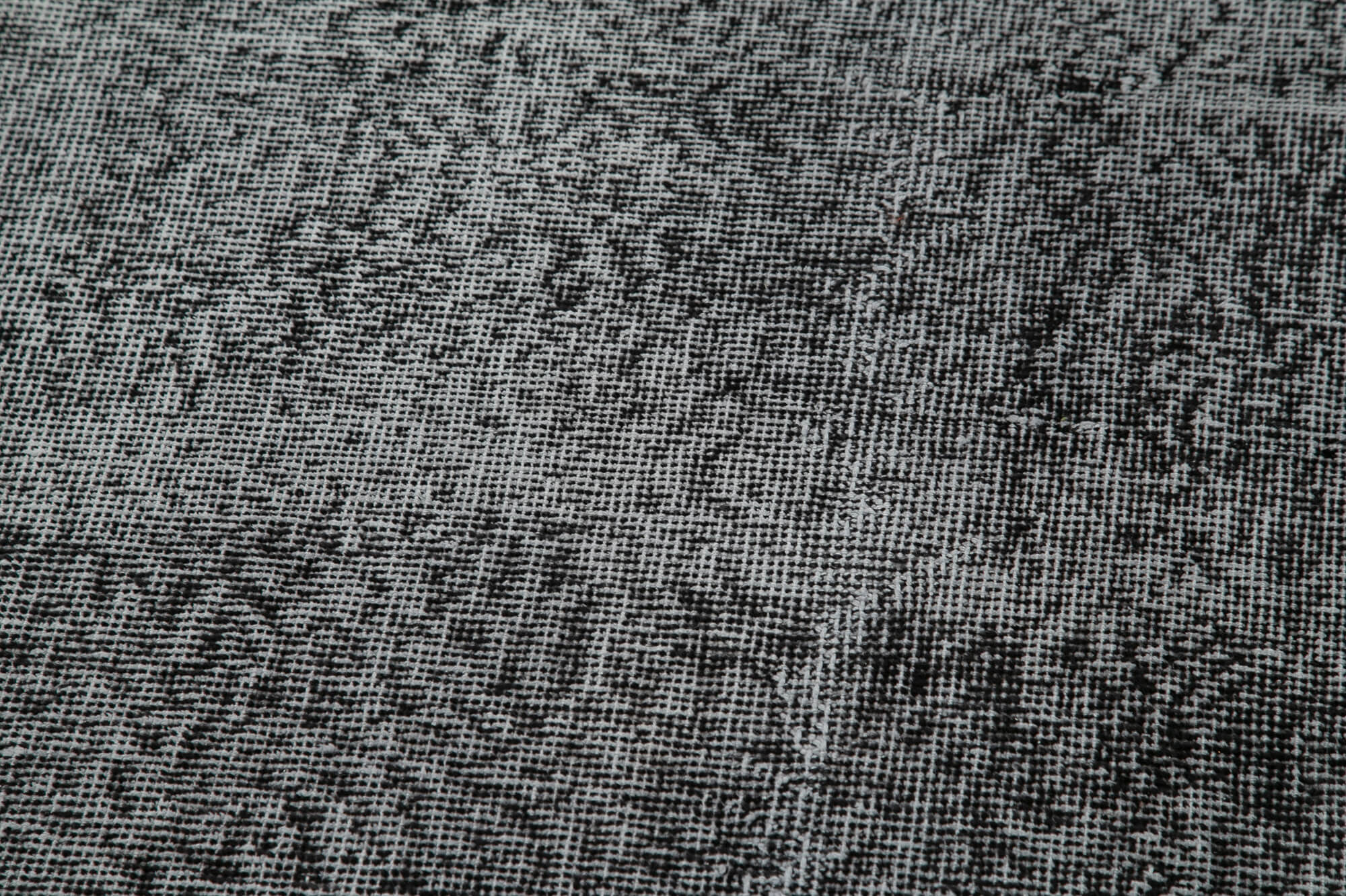 Vintage Handmade Area Rug – Overdyed Black Turkish Cotton Wool Carpet 2'8''x9'7''