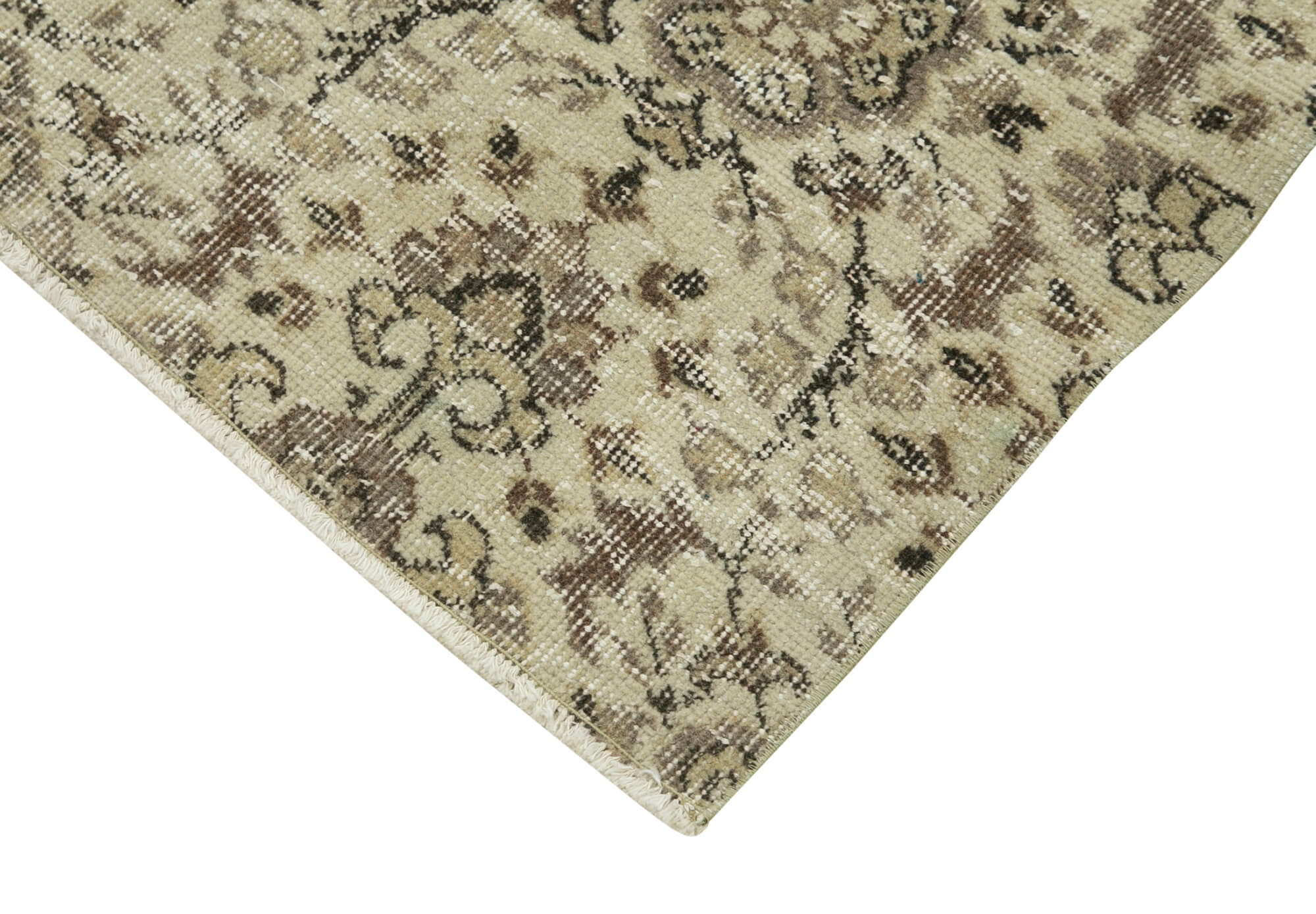 Handmade Vintage Area Rug | Traditional Vintage Carpet, Overdyed Wool Rug for Rustic Home Decor
