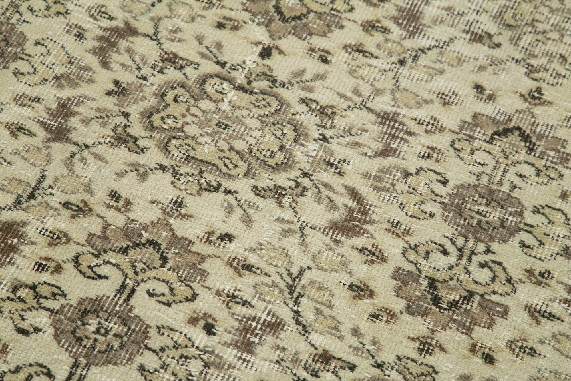 Handmade Vintage Area Rug | Traditional Vintage Carpet, Overdyed Wool Rug for Rustic Home Decor