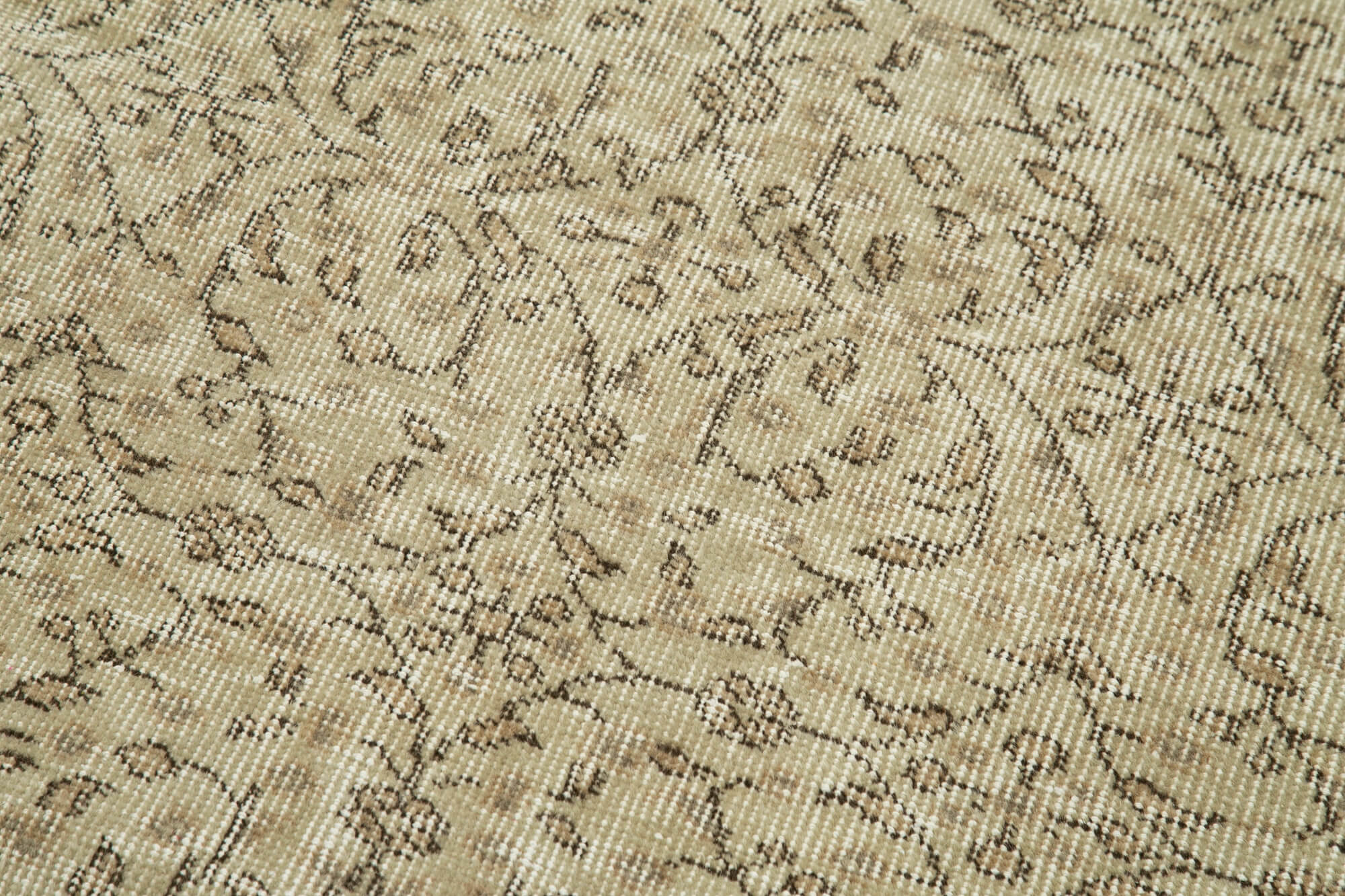 Handmade Area Rug – Overdyed Wool Carpet 2'8'' x 10'0'' | Vintage Cotton Rug