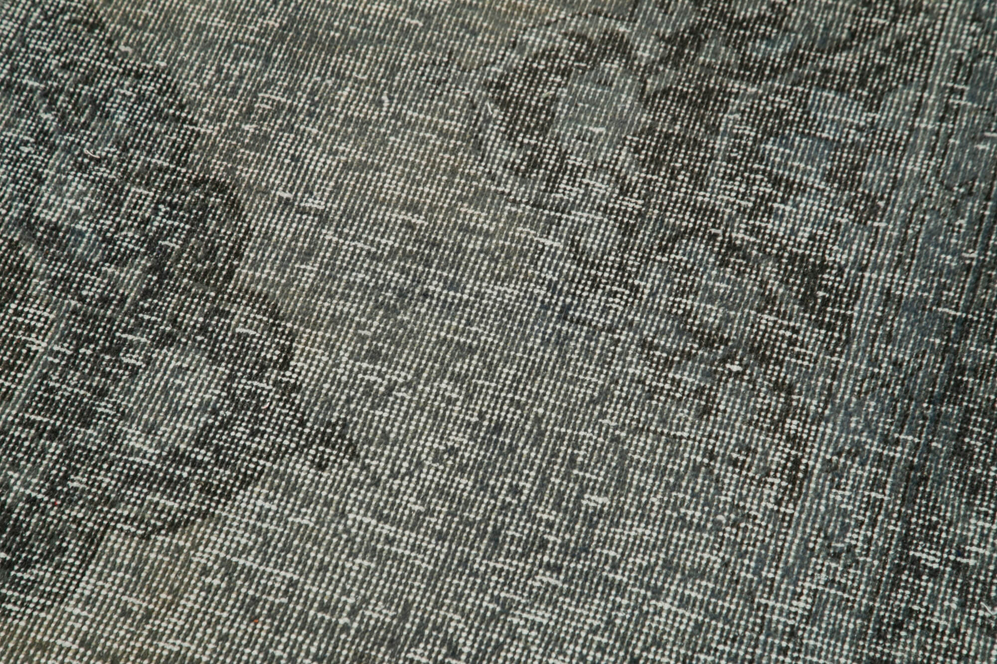 Handmade Vintage Area Rug – Overdyed Wool Rug | Grey Vintage Carpet 2'5''x11'