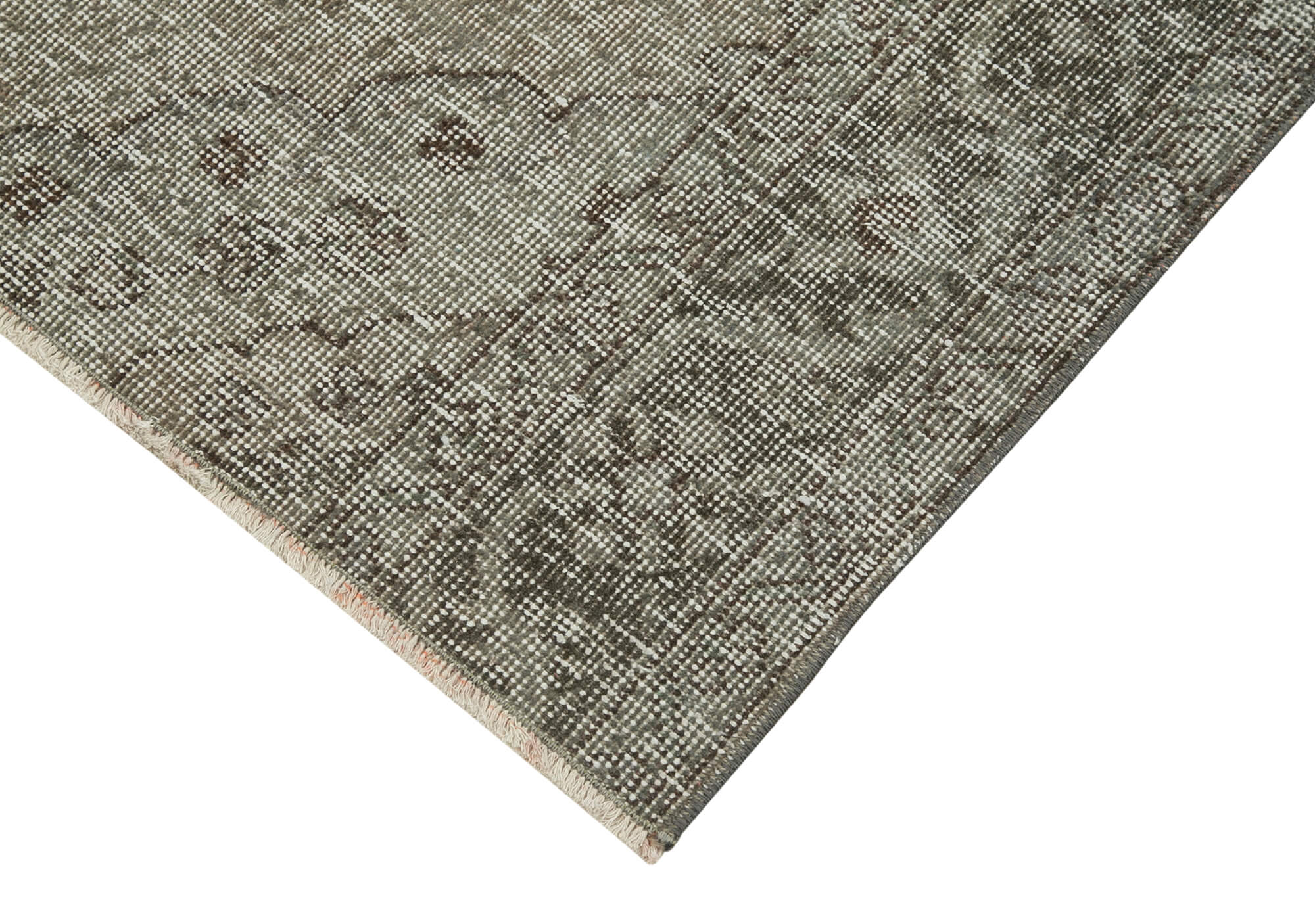 Handmade Vintage Area Rug - Overdyed Vintage Rug | Wool Cotton Blend Runner 2'6''x11'7''