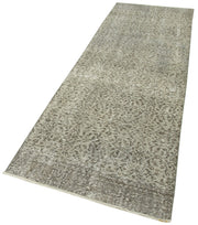 Handmade Area Rug – Overdyed Grey Vintage Cotton Wool Rug 3'x9'3''