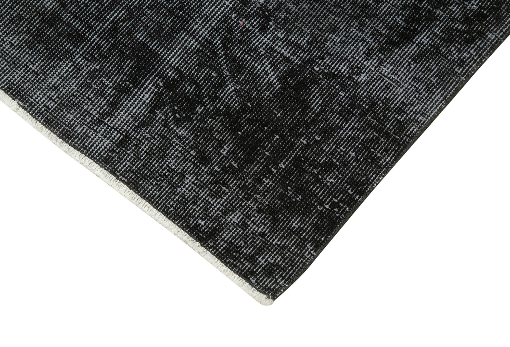 Handmade Vintage Area Rug - Overdyed Wool Rug | Black Cotton Wool Carpet Runner 2'11''x9'5''