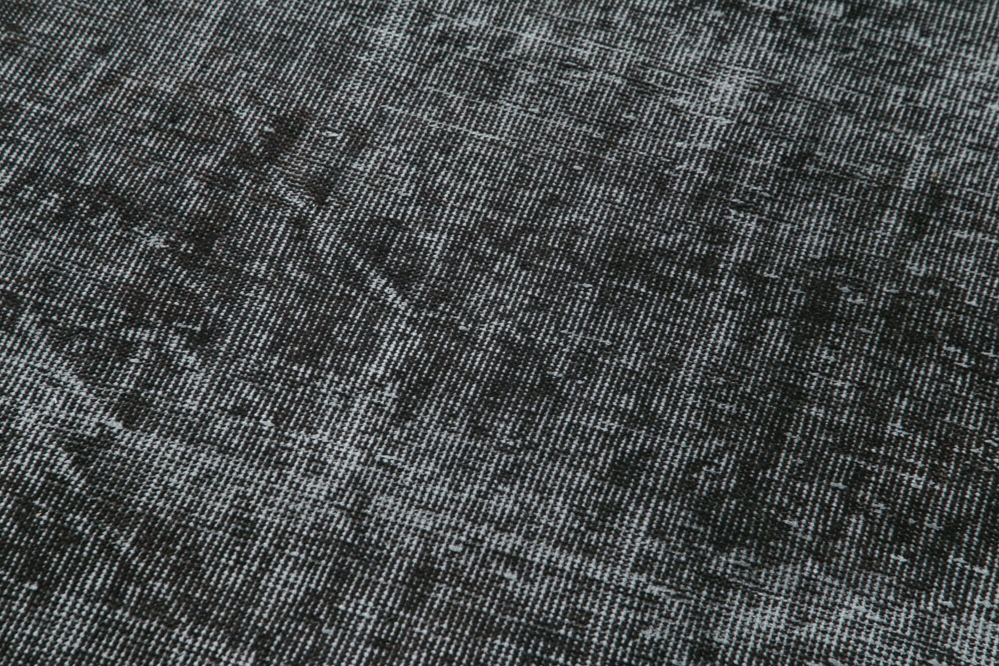 Handmade Vintage Area Rug - Overdyed Wool Rug | Black Cotton Wool Carpet Runner 2'11''x9'5''