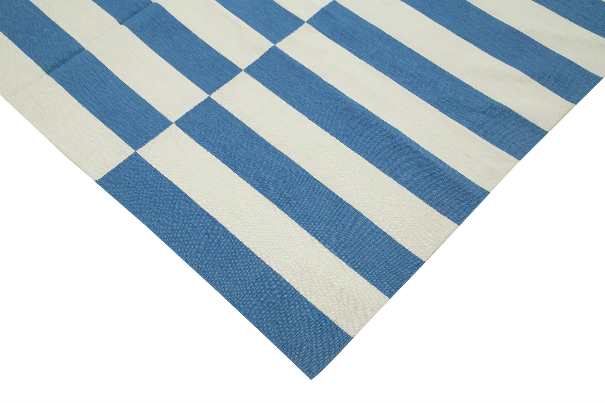 Handmade Wool Area Rug – Blue Cotton Wool Rug | Vintage Turkish Carpet 5'11''x9'1''