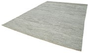 Handmade Area Rug - Geometric Wool Rug 9'7''x13'7'' | Durable Cotton Blend Carpet
