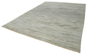 Handmade Area Rug - Vintage Wool Rug | Geometric Cotton Blend Carpet 9'10''x13'4''