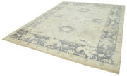 Handmade Wool Area Rug – Tebriz Classic Beige Cotton Wool Rug 9'3''x11'9''