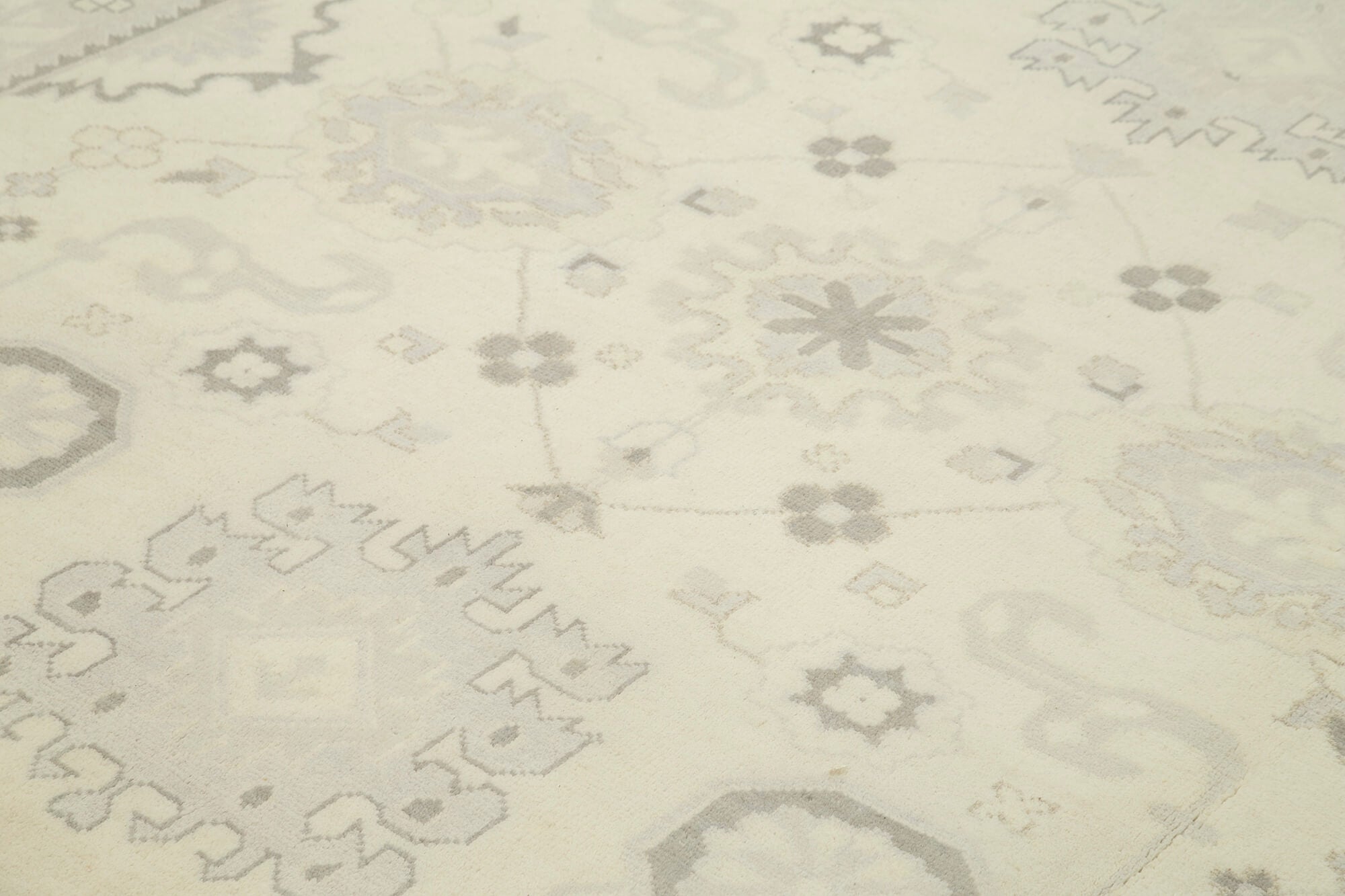 Handmade Wool Area Rug – Tebriz Classic Beige Cotton Wool Rug 9'1''x12'0''