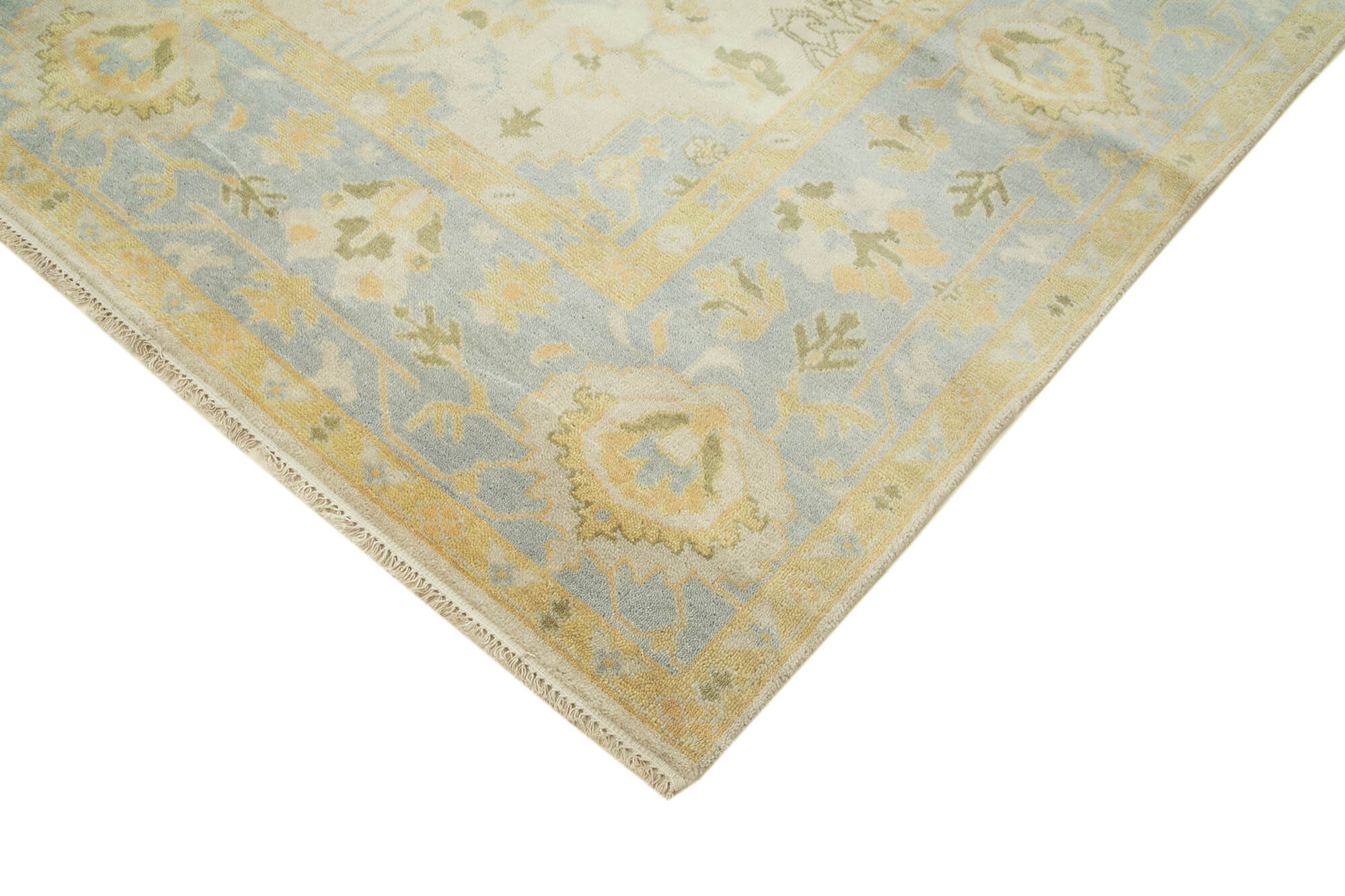 Handmade Wool Area Rug – Classic Beige Turkish Cotton Wool Carpet 7'10''x10'