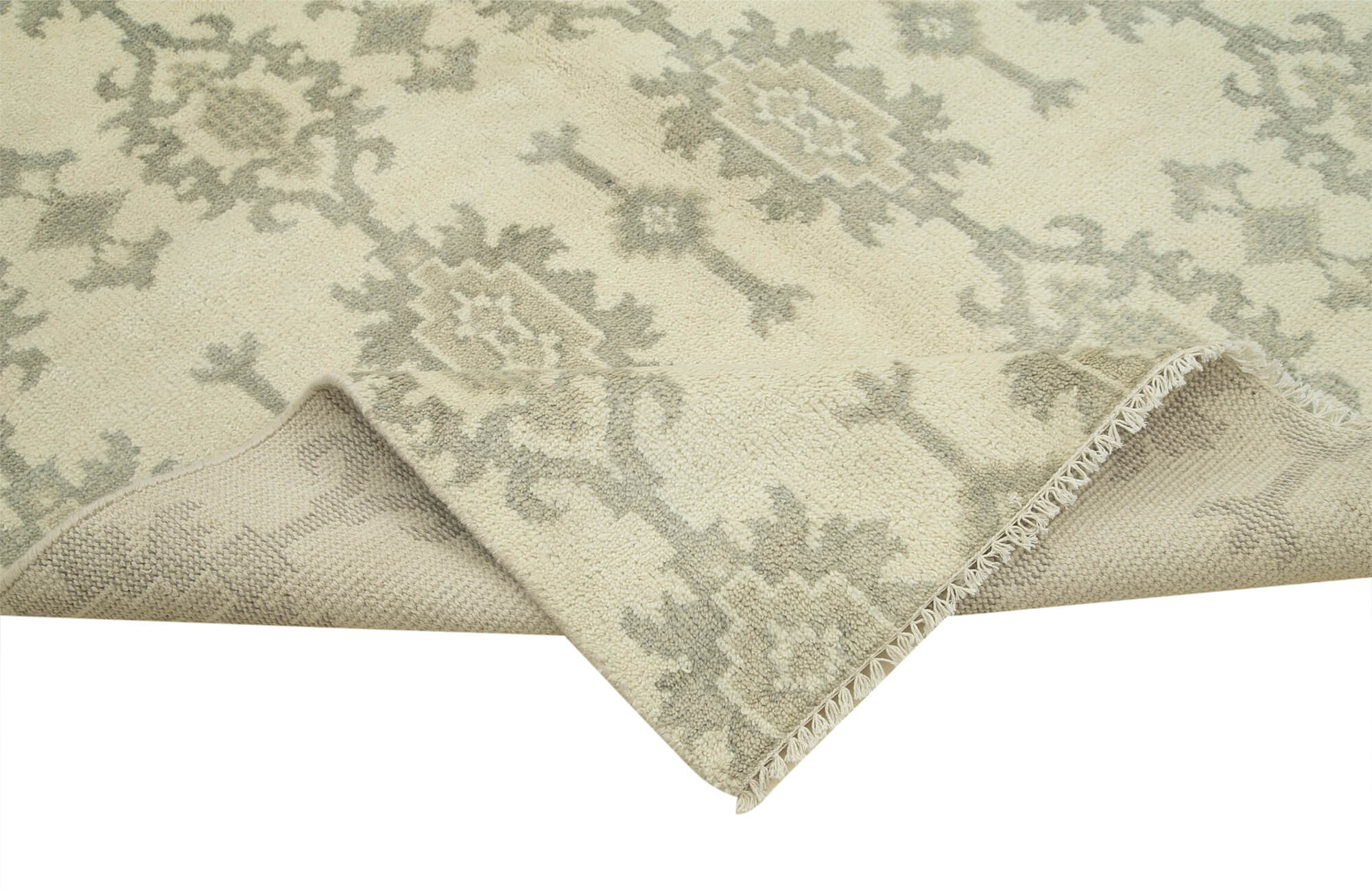 Handmade Wool Area Rug – Classic Beige Rug, Durable Cotton Wool Weave 8'9''x12'